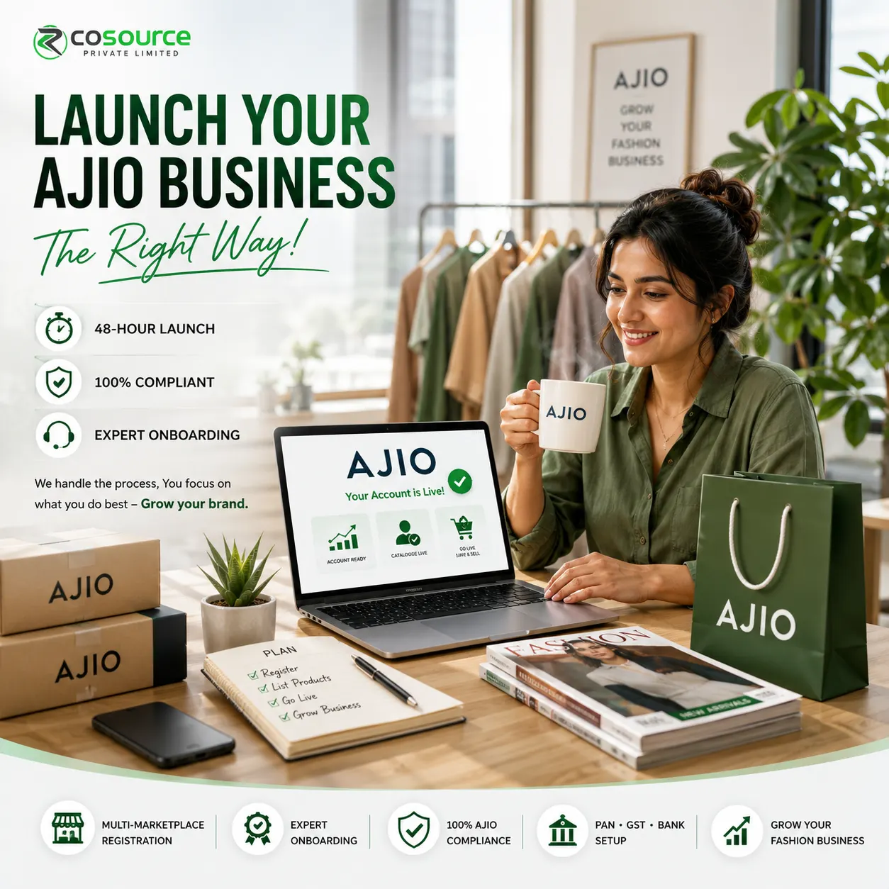 Ajio Account Launch and Registration by Rcosource